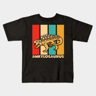 Ankylosaurus Vintage Dinosaur Kids T-Shirt